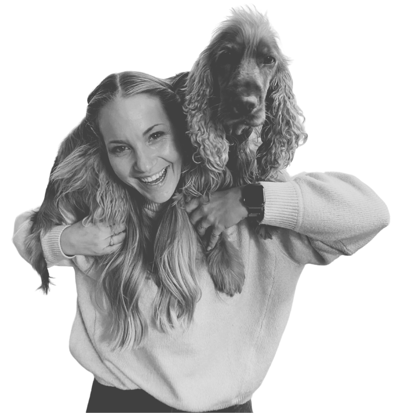 Ein Bild von Daniela Blöcker, und ihrem Cocker Spaniel Paul. 